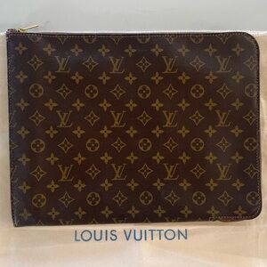 Louis Vuitton Vintage Monogram Poche Document Portfolio Laptop Sleeve Unisex